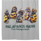 Galapagos Gang van de Galapagos Eilanden Douchegordijn (Voorkant)