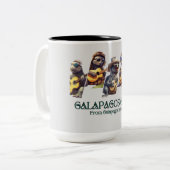 Galapagos Gang van de Galapagos Eilanden Tweekleurige Koffiemok (Voorkant links)