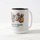 Galapagos Gang van de Galapagos Eilanden Tweekleurige Koffiemok (Voorkant rechts)