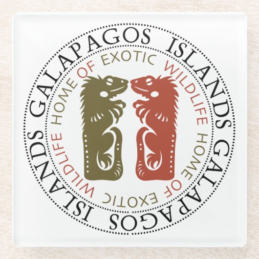 Galapagos Glazen Onderzetter (Voorkant)