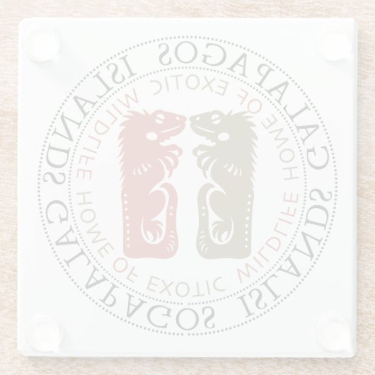 Galapagos Glazen Onderzetter (Achterkant)