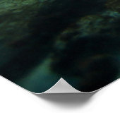 Galapagos Groene Zee Schildpad: Onderwater Serenit Poster (Hoek)