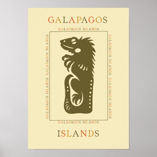 Galapagos Iguana Poster (Voorkant)