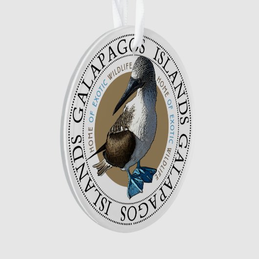 Galapagos Islands Blue Footed Booby Bird Ornament (voorkant)