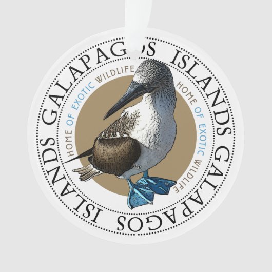 Galapagos Islands Blue Footed Booby Bird Ornament (voorkant)