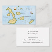 Galapagos Islands Map - persoonlijke afroepkaart Visitekaartje (Voorkant / Achterkant)
