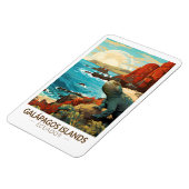 Galapagos Islands Reizen Kunst Vintage Magneet (Linkerzijde)
