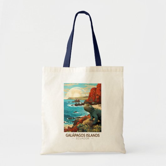 Galapagos Islands Reizen Kunst Vintage Tote Bag (Voorkant)