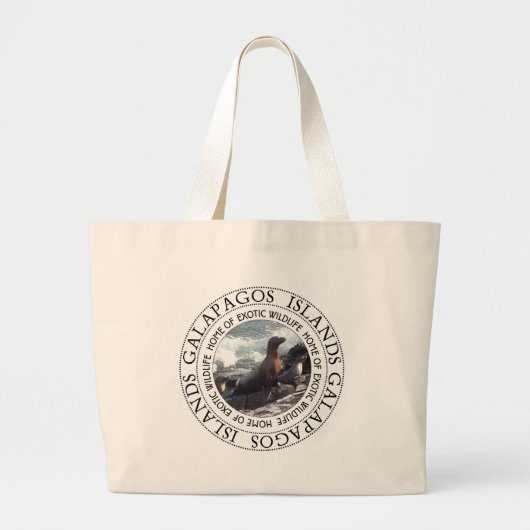 Galapagos Islands Seal Grote Tote Bag (Voorkant)