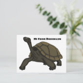 Galapagos land tortoise illustration briefkaart (Staand voorkant)
