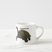 Galapagos land tortoise illustration espresso kop (Rechts)