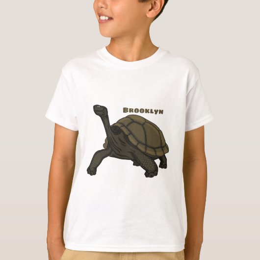 Galapagos land tortoise illustration t-shirt (Voorkant)