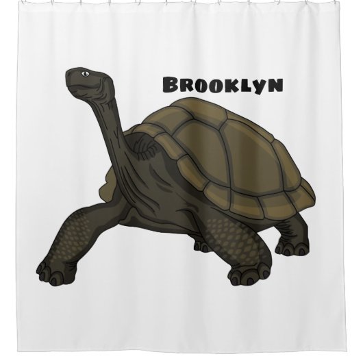 Galapagos landschildpad douchegordijn (Voorkant)