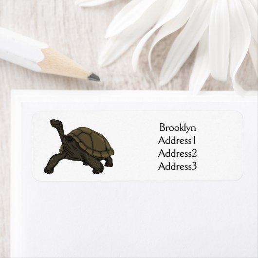 Galapagos landschildpad etiket (Insitu)