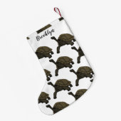 Galapagos landschildpad kleine kerstsok (Achterkant (Hangend))