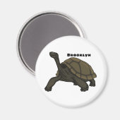Galapagos landschildpad magneet (Voorkant / Achterkant)