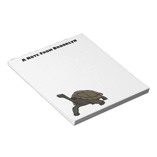 Galapagos landschildpad notitieblok (Schuin)