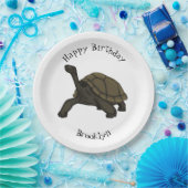 Galapagos landschildpad papieren bordje (Feest)