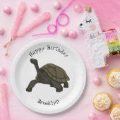 Galapagos landschildpad papieren bordje (Feest)