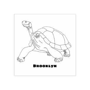 Galapagos landschildpad rubberstempel
