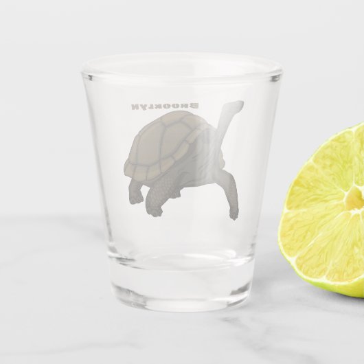 Galapagos landschildpad shot glas (Achterkant)