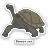 Galapagos landschildpad sticker (Voorkant)