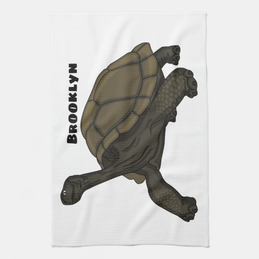 Galapagos landschildpad theedoek (Verticaal)