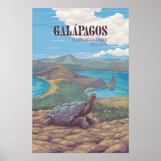 Galapagos Nationaal Park Reisposter Poster (Voorkant)