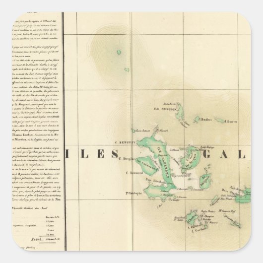 Galapagos Oceania nr. 17 Vierkante Sticker (Voorkant)