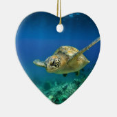 Galapagos paradijsschildpad onderwater keramisch ornament (Rechts)