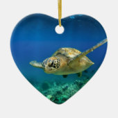 Galapagos paradijsschildpad onderwater keramisch ornament (Voorkant)