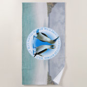 Galapagos Souvenir Blauwe Voeten Boobies Strandlak Strandlaken (Voorkant)