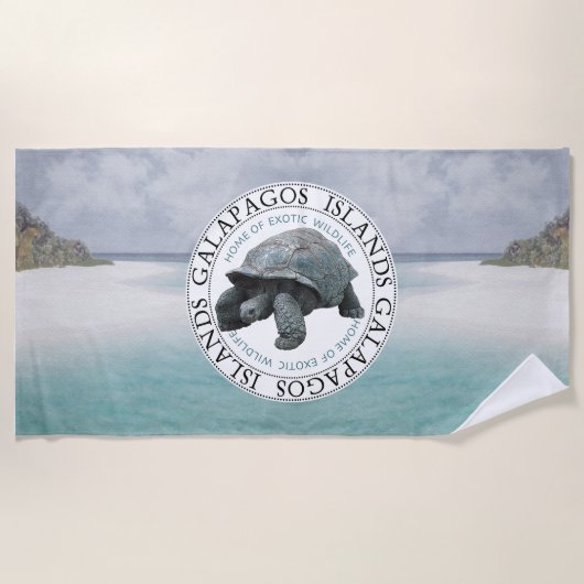 Galapagos Souvenir Tortoise Strandlaken (Voorkant)