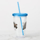 Galapagos tortoise cartoon acryl drinkbeker (Links)