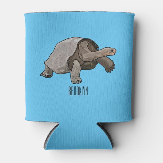 Galapagos tortoise cartoon blikjeskoeler (Voorkant)