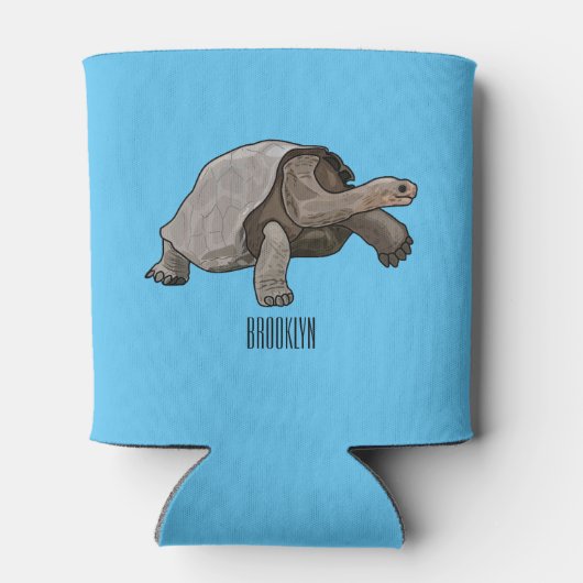 Galapagos tortoise cartoon blikjeskoeler (Achterkant)