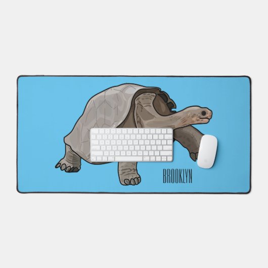 Galapagos tortoise cartoon bureaumat (Keyboard & Muis)