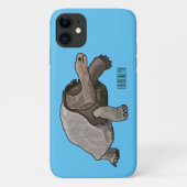 Galapagos tortoise cartoon Case-Mate iPhone case (Achterkant)