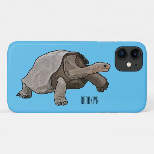 Galapagos tortoise cartoon Case-Mate iPhone case (Achterkant (horizontaal))