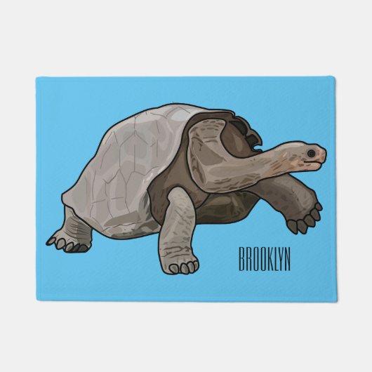Galapagos tortoise cartoon deurmat (Voorkant)