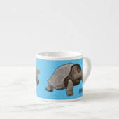 Galapagos tortoise cartoon espresso kop (Voorkant rechts)