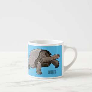 Galapagos tortoise cartoon espresso kop