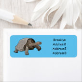 Galapagos tortoise cartoon etiket (Insitu)