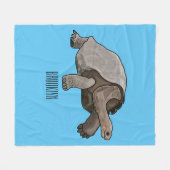 Galapagos tortoise cartoon fleece deken (Voorkant (Horizontaal))