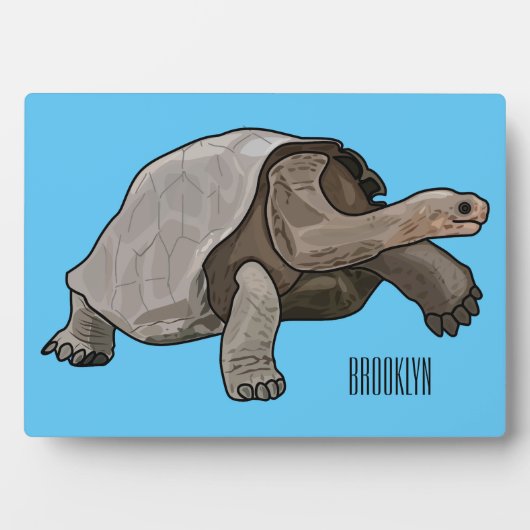 Galapagos tortoise cartoon fotoplaat (voorkant)