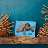 Galapagos tortoise cartoon fotoplaat (Zijkant)