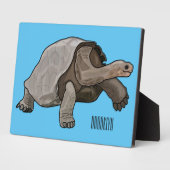 Galapagos tortoise cartoon fotoplaat (Zijkant)