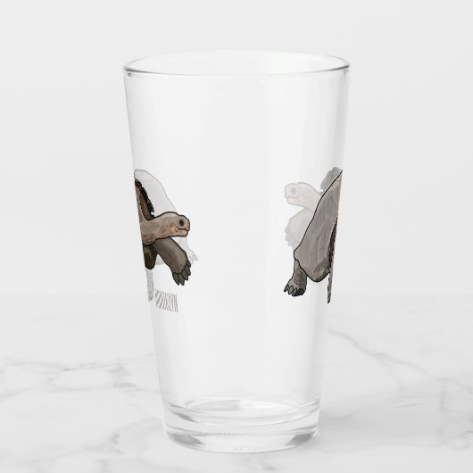 Galapagos tortoise cartoon glas (Links)