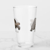 Galapagos tortoise cartoon glas (Rechts)
