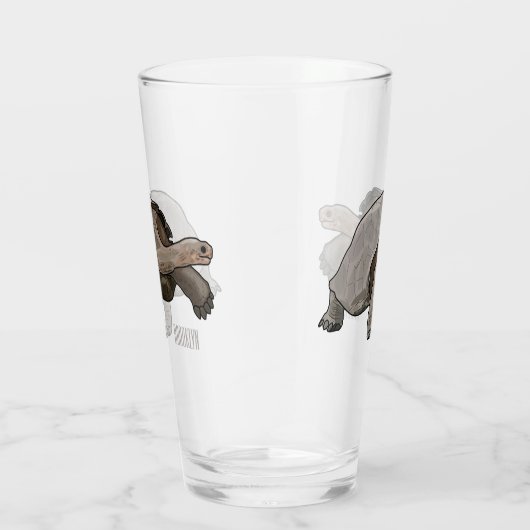Galapagos tortoise cartoon glas (Rechts)